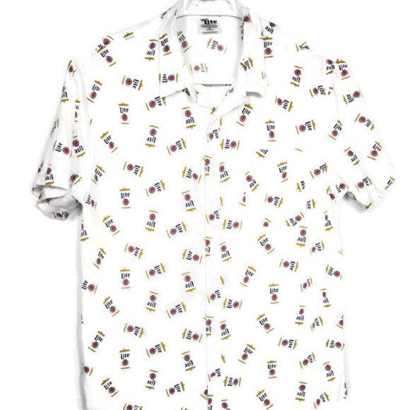 miller lite button down